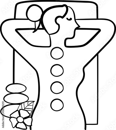Hot stone spa icon