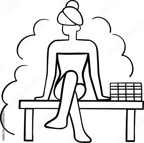 Steam bath spa icon