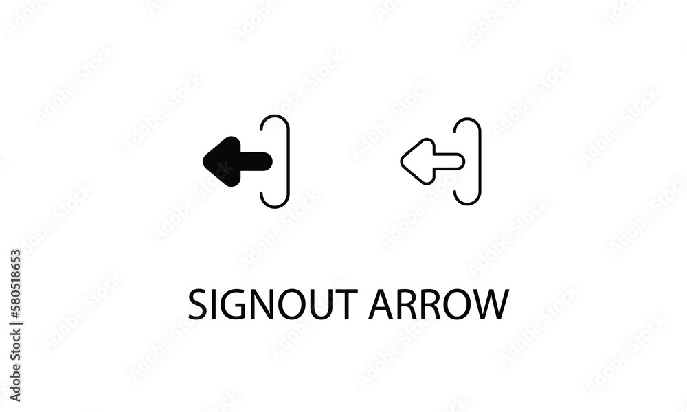 sigh out arrow double icon design stock illustration sigh out arrow double icon design stock illustration