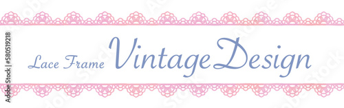 アンティークなレース素材を使ったデザイン。水彩風、ベクター素材