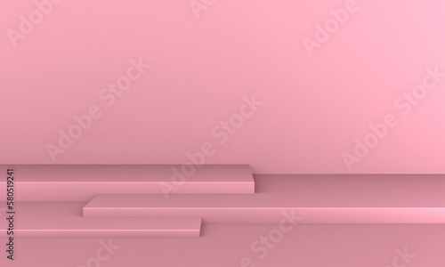 pink background with pink podium