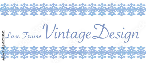 アンティークなレース素材を使ったデザイン。水彩風、ベクター素材