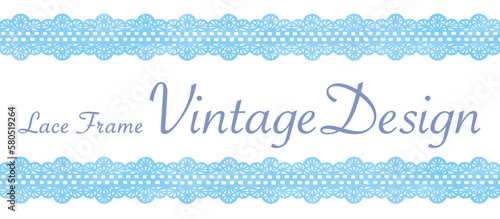 アンティークなレース素材を使ったデザイン。水彩風、ベクター素材