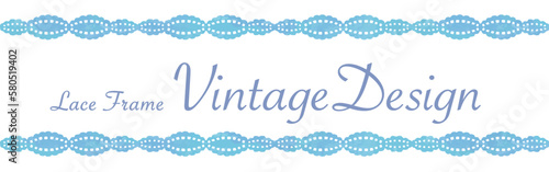アンティークなレース素材を使ったデザイン。水彩風、ベクター素材