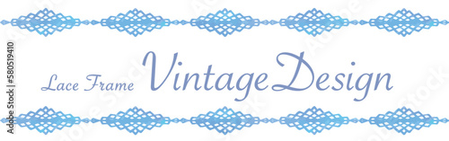 アンティークなレース素材を使ったデザイン。水彩風、ベクター素材