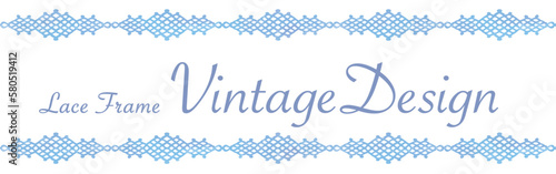 アンティークなレース素材を使ったデザイン。水彩風、ベクター素材