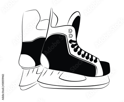 Sketch of the sports figured skates.
