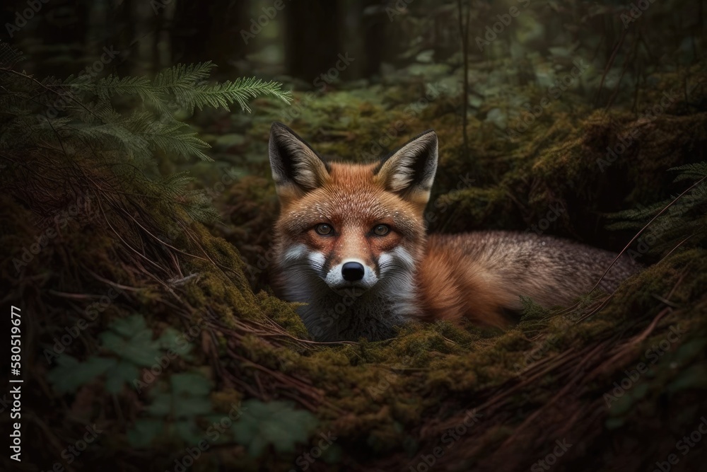 In a forest, a young fox was shot. Generative AI In a forest, a young fox was shot. Generative AI