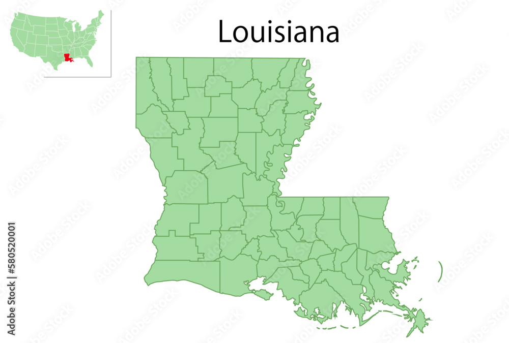 ルイジアナ　アメリカ　地図　アイコン