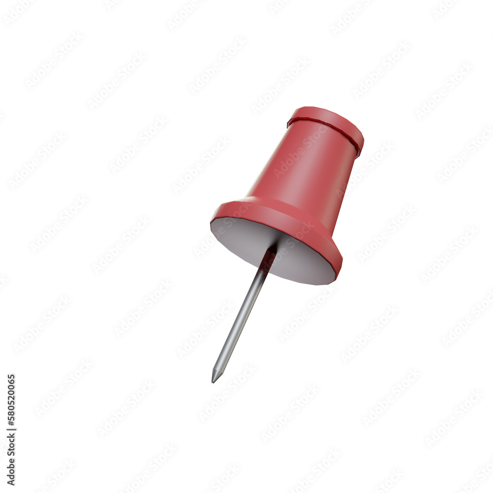 push pins isolated . Set of thumbtacks. Top view. 3d render illustration push pins isolated . Set of thumbtacks. Top view. 3d render illustration