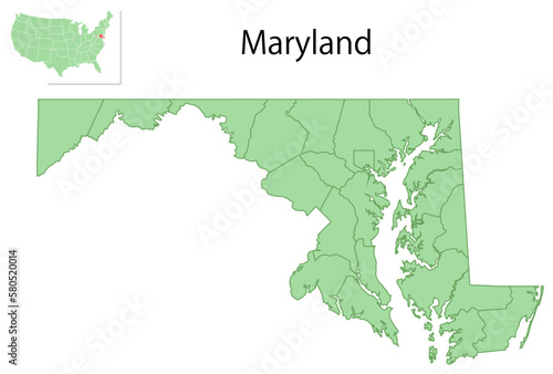 メリーランド アメリカ 地図 アイコン