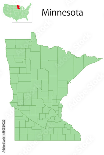 ミネソタ　アメリカ　地図　アイコン