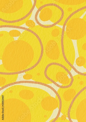 Abstract line and shape circle background on paper illustration for decoration on summer seasonal.