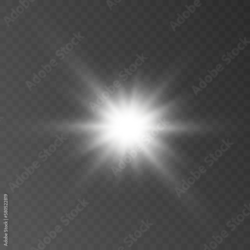 Abstract sun glare translucent glow with a special light effect Fototapet
