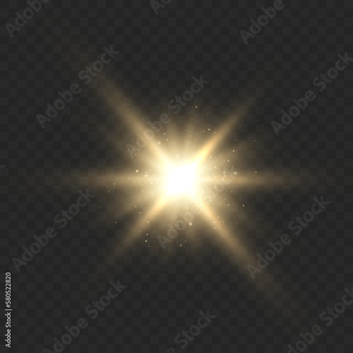 Abstract sun glare translucent glow with a special light effect. Vector blur in the movement of glowing highlights. Sun. Light effect png