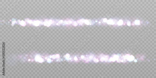 Christmas lights isolated on transparent background. Set of golden Christmas glowing garlands with sparks. For congratulations, advertising design invitations, web banners. Vector	