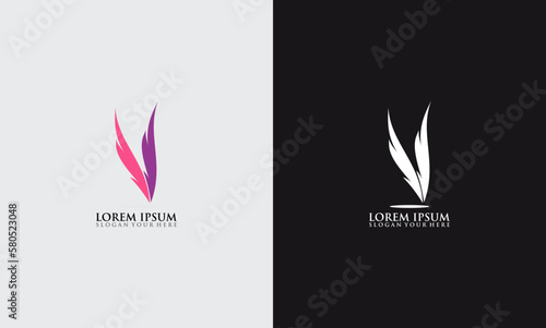 feather concept creative design business logo