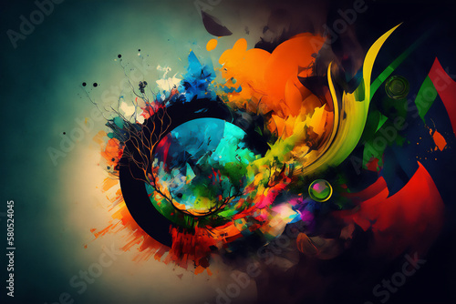 Beautiful abstract background wallpaper image, colorful