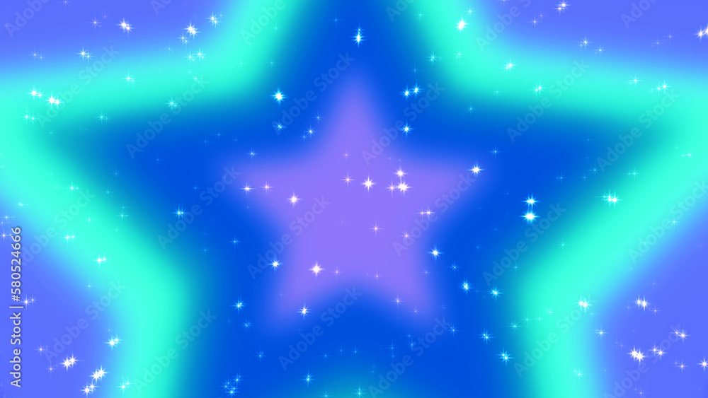 Abstract star holographic blurred glowing pastel gradient background