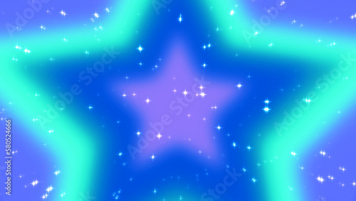 Obraz na płótnie Abstract star holographic blurred glowing pastel gradient background w salonie