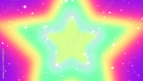 Abstract star holographic blurred glowing pastel gradient background