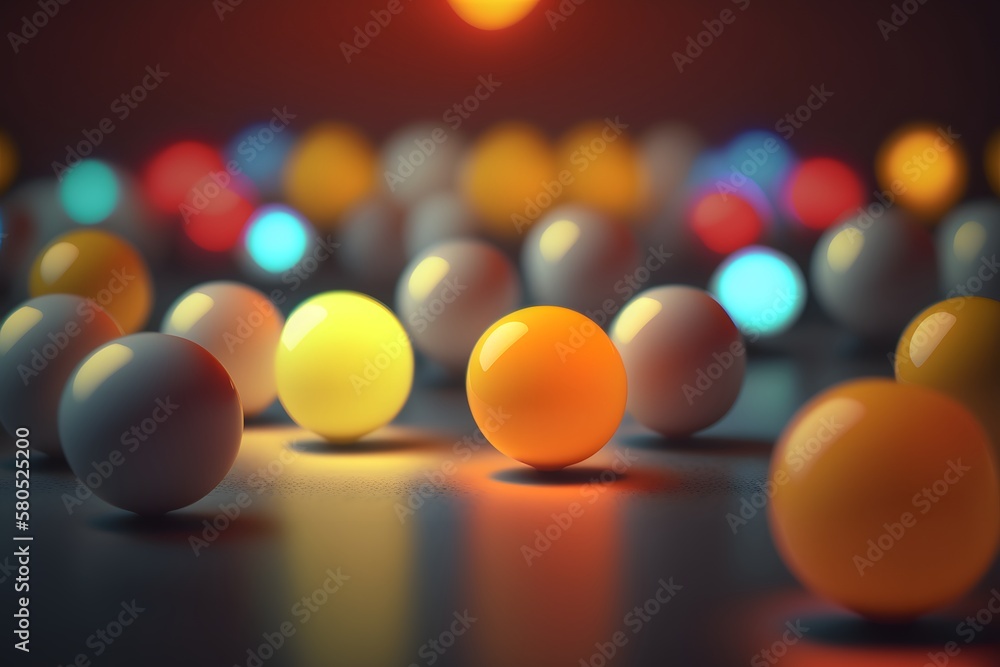 Naklejka premium Ping pong balls created using Generative AI Technology