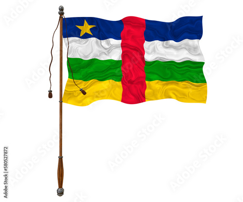 National flag ofCentral Arican Republic. Background  with flag ofCentral Arican Republic photo