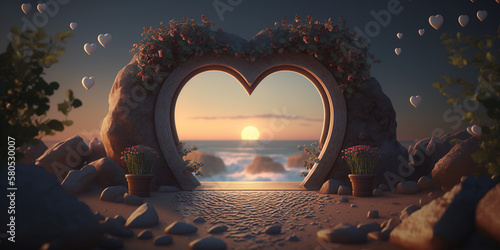 Heart-shaped portal