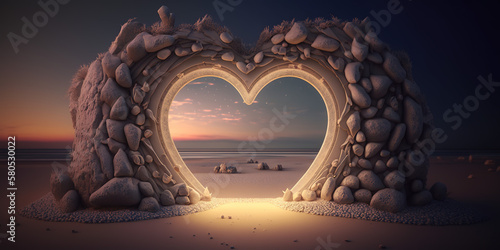 Heart-shaped portal