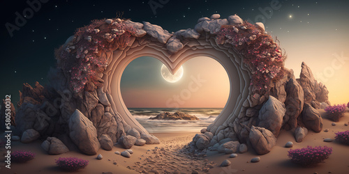 Heart-shaped portal