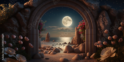 Portal in the beach