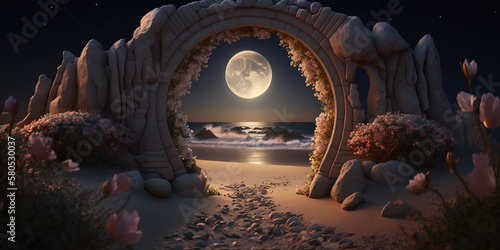 Portal in the beach