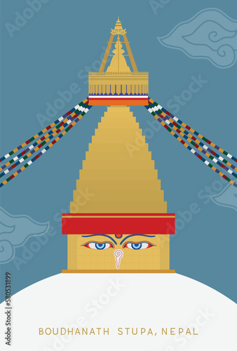 boudhanath nepal top at night