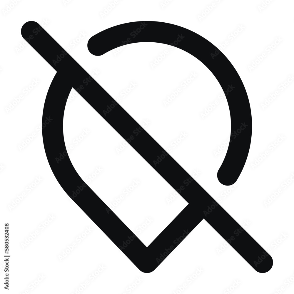 Location Off Icon For Web UI Design Location Off Icon For Web UI Design