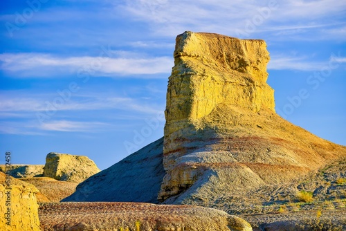 Ghost City in Xinjiang, China is a typical Yardang landform. photo