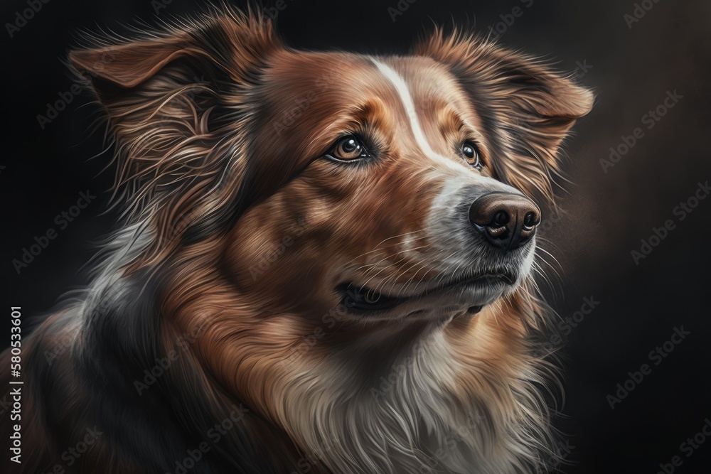Dog Portrait. Generative AI Dog Portrait. Generative AI
