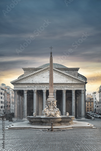 The temple of the Pantheon in Rome