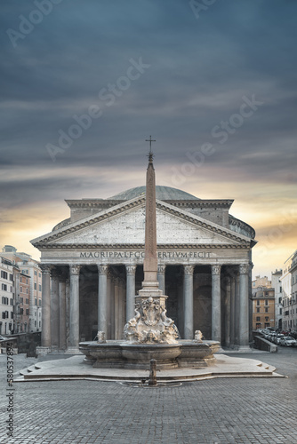 Photography The temple of the Pantheon in Rome