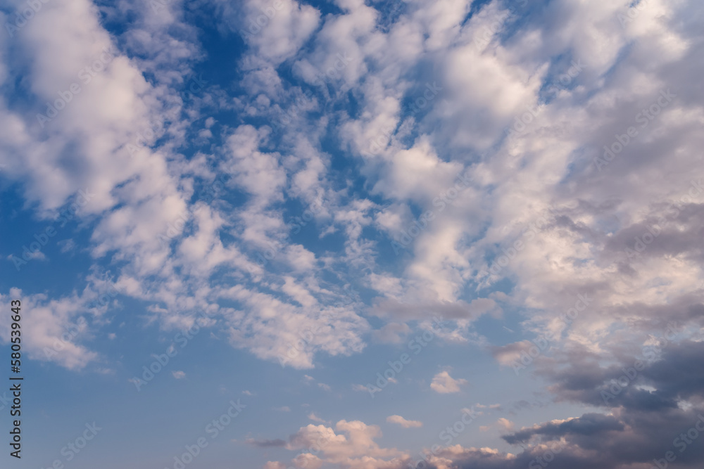 Dramatic blue sky with white clouds. Dramatic blue sky with white clouds.