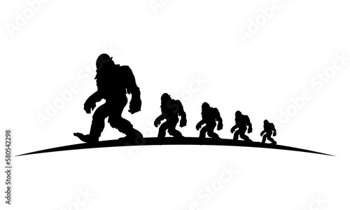 silhouettes of bigfoot
