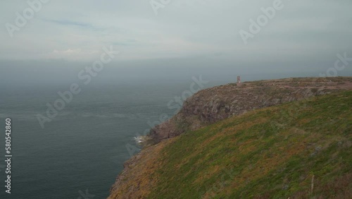 Panoramic view over Cap Frehel, Brittany, France photo