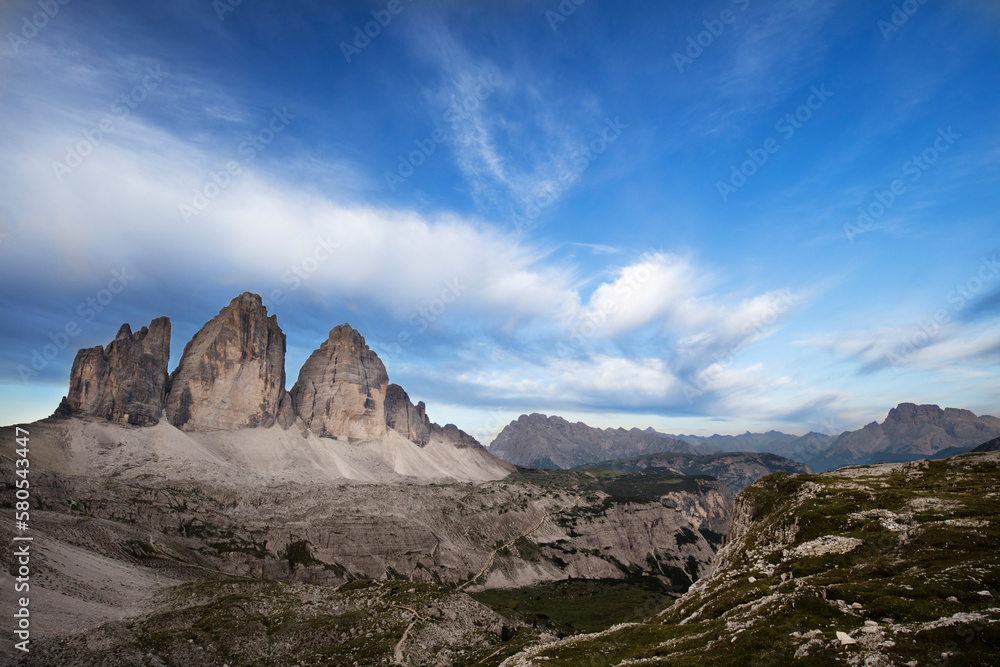Idyllic view of mountains against cloudy sky Idyllic view of mountains against cloudy sky