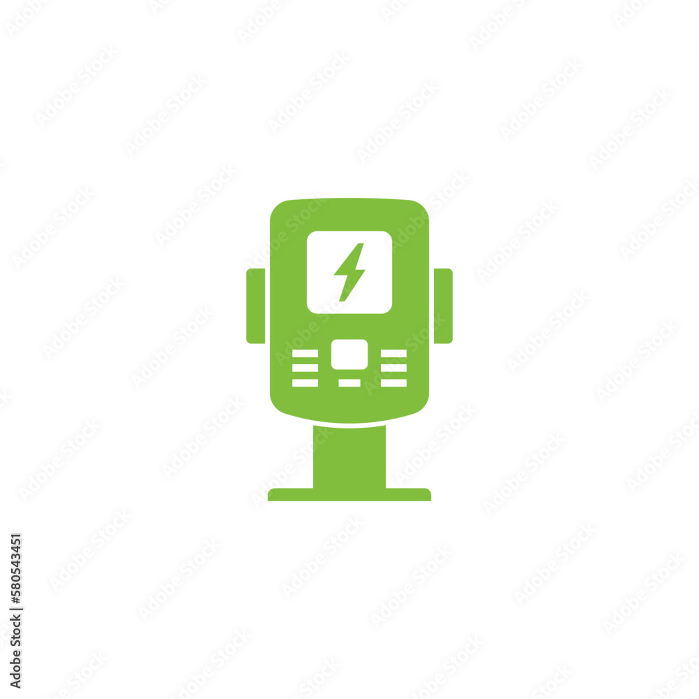 flat Electric Vehicle charging station sign logo vector design template. modern electric car charging sign logo design concept isolated on white background. flat Electric Vehicle charging station sign logo vector design template. modern electric car charging sign logo design concept isolated on white background.