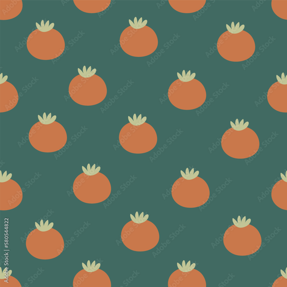 Seamless pattern with cartoon tomato. colorful vector. hand drawing, flat style. design for fabric, print, textile, wrapper