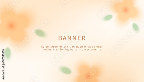 Orange gradient blur flower background.