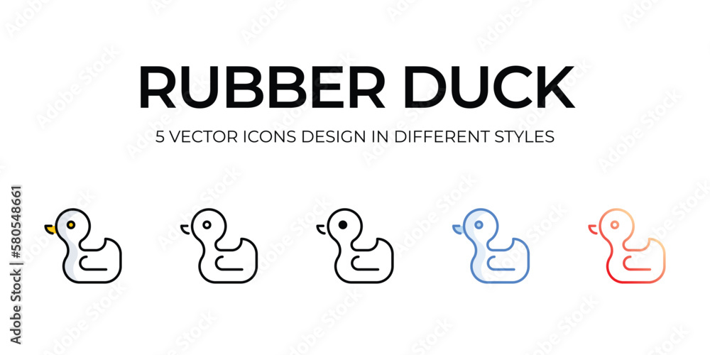 rubber duck icons set vector illustration. vector stock,