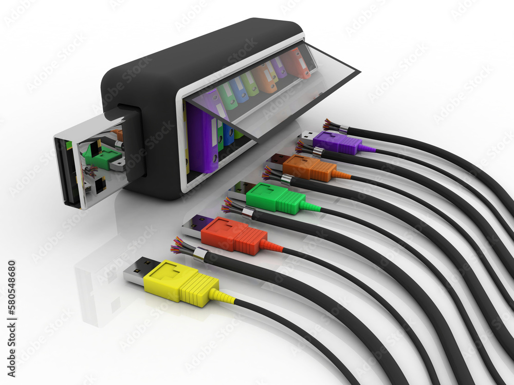 3d rendering office document Binder in pen drive connected usb cable
3d rendering office document Binder in pen drive connected usb cable