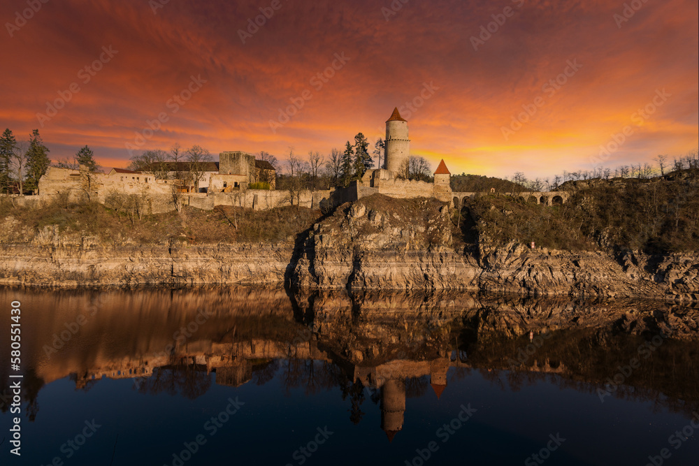 Obraz premium Gothic castle Zvikov, South Bohemian region, Czech Republic.