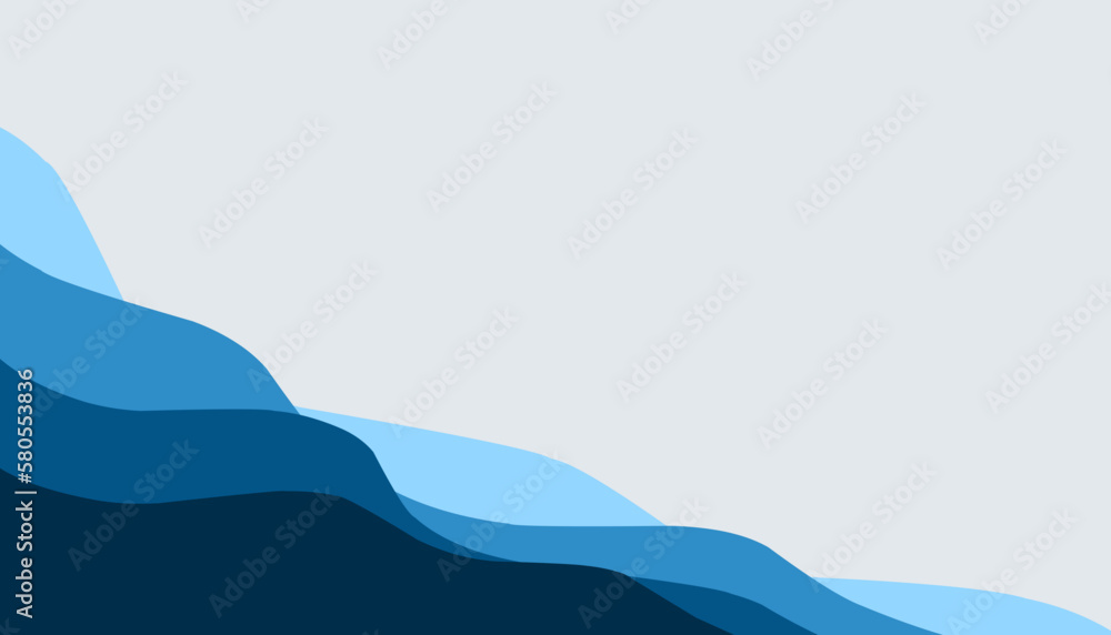 Abstract background illustration of blue waves. Perfect for website wallpapers, posters, banners, photo frames, book covers, invitation covers