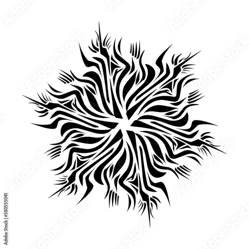 Illustration of a tribal tattoo with a aesthetic shape. Perfect for stickers  clothes stickers  hats  shoes  posters  banners  book covers  icons